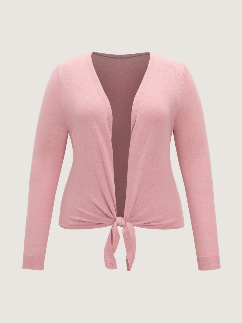 Front Tie Wrap Cropped Cardigan