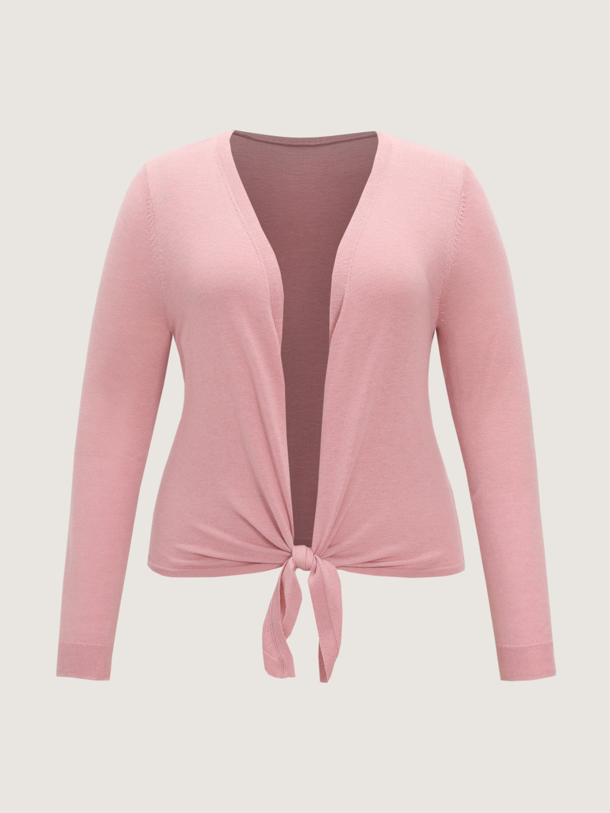 Front Tie Wrap Cropped Cardigan