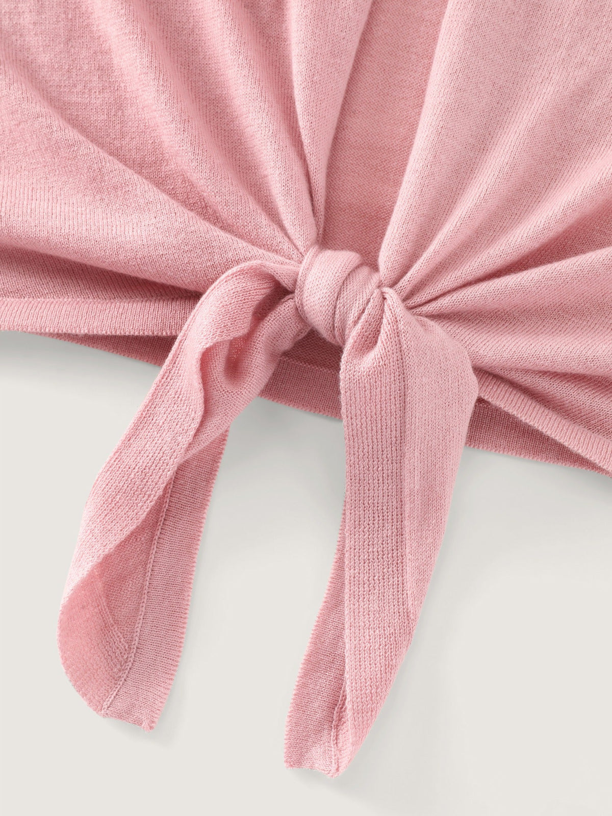 Front Tie Wrap Cropped Cardigan