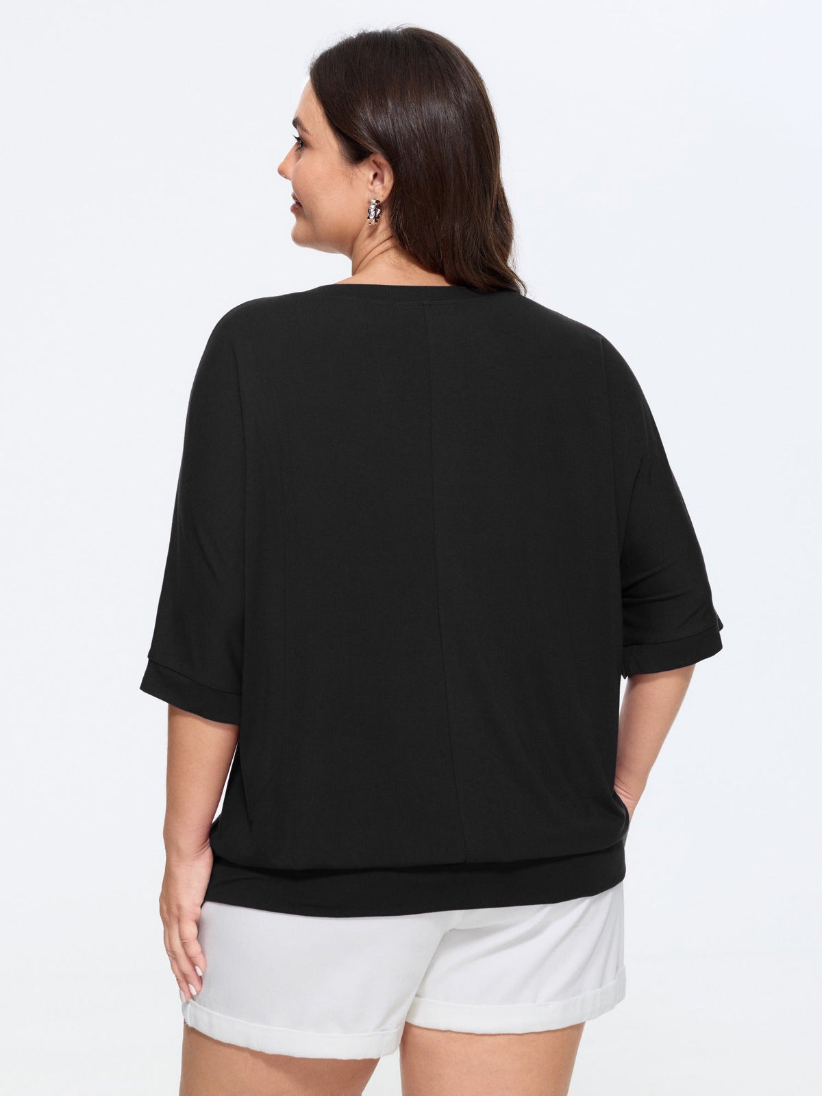 Supersoft Stretchy V-Neck Plain T-Shirt