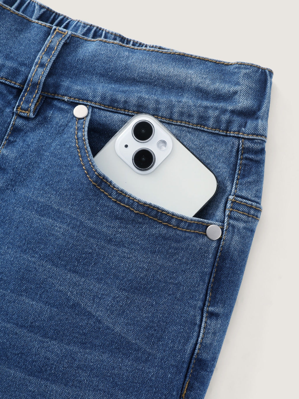 Stretch Front Seam Detail Flare Jeans