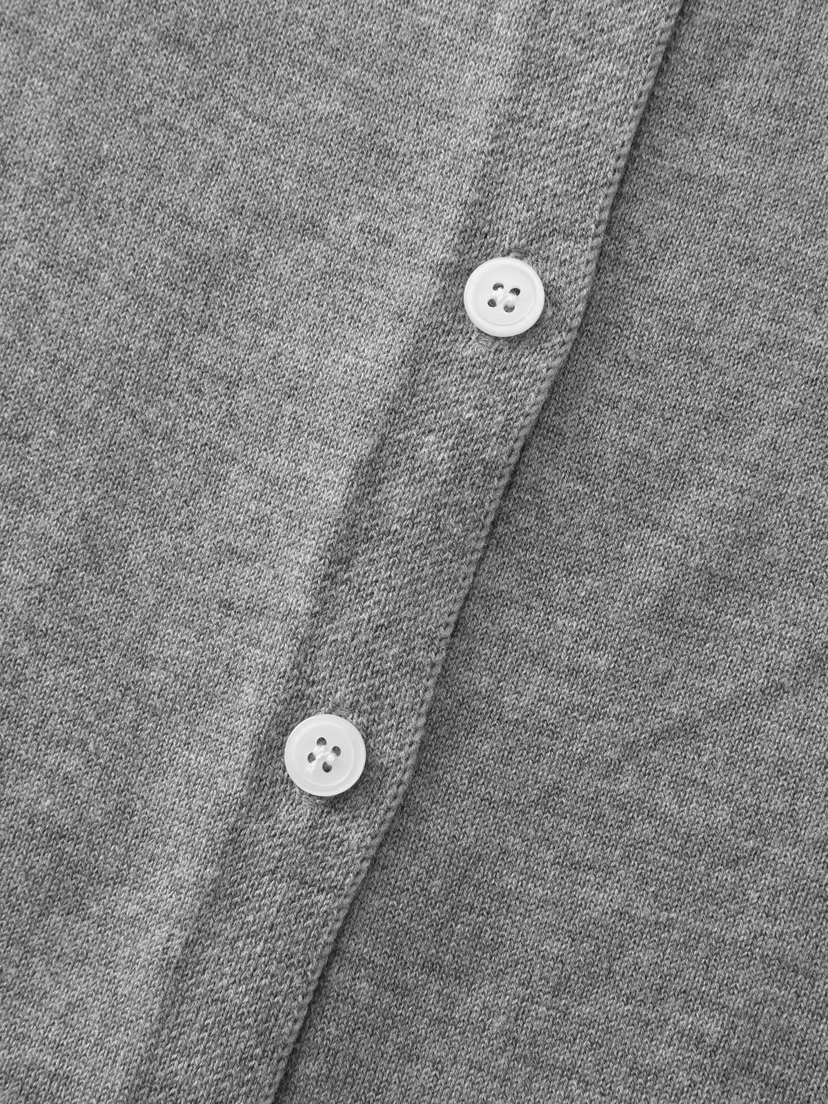 Contrast Trim Crew Neck Knit Cardigan