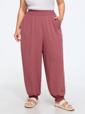 Shirred Waist Pocket Jogger Pants