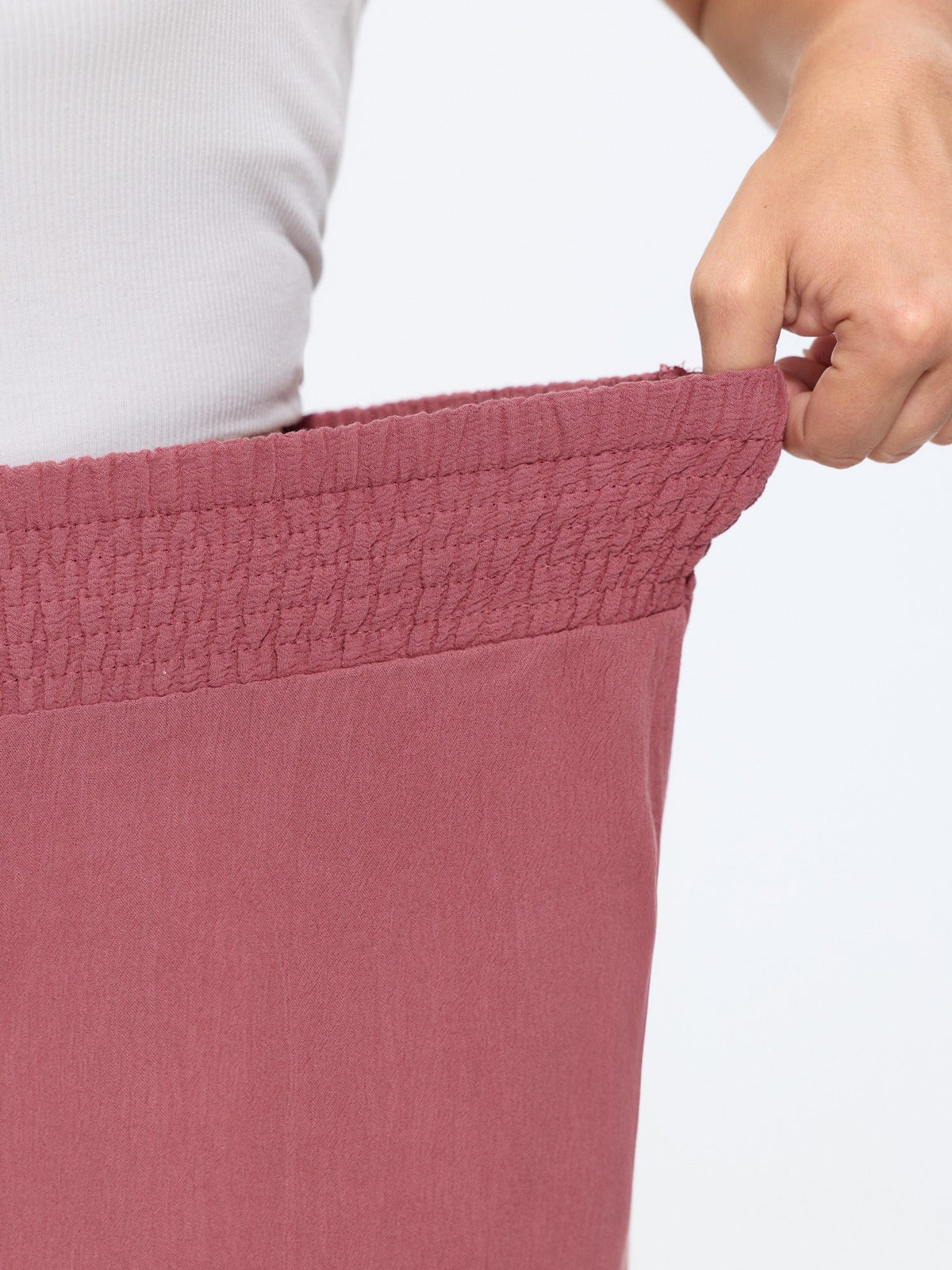 Shirred Waist Pocket Jogger Pants