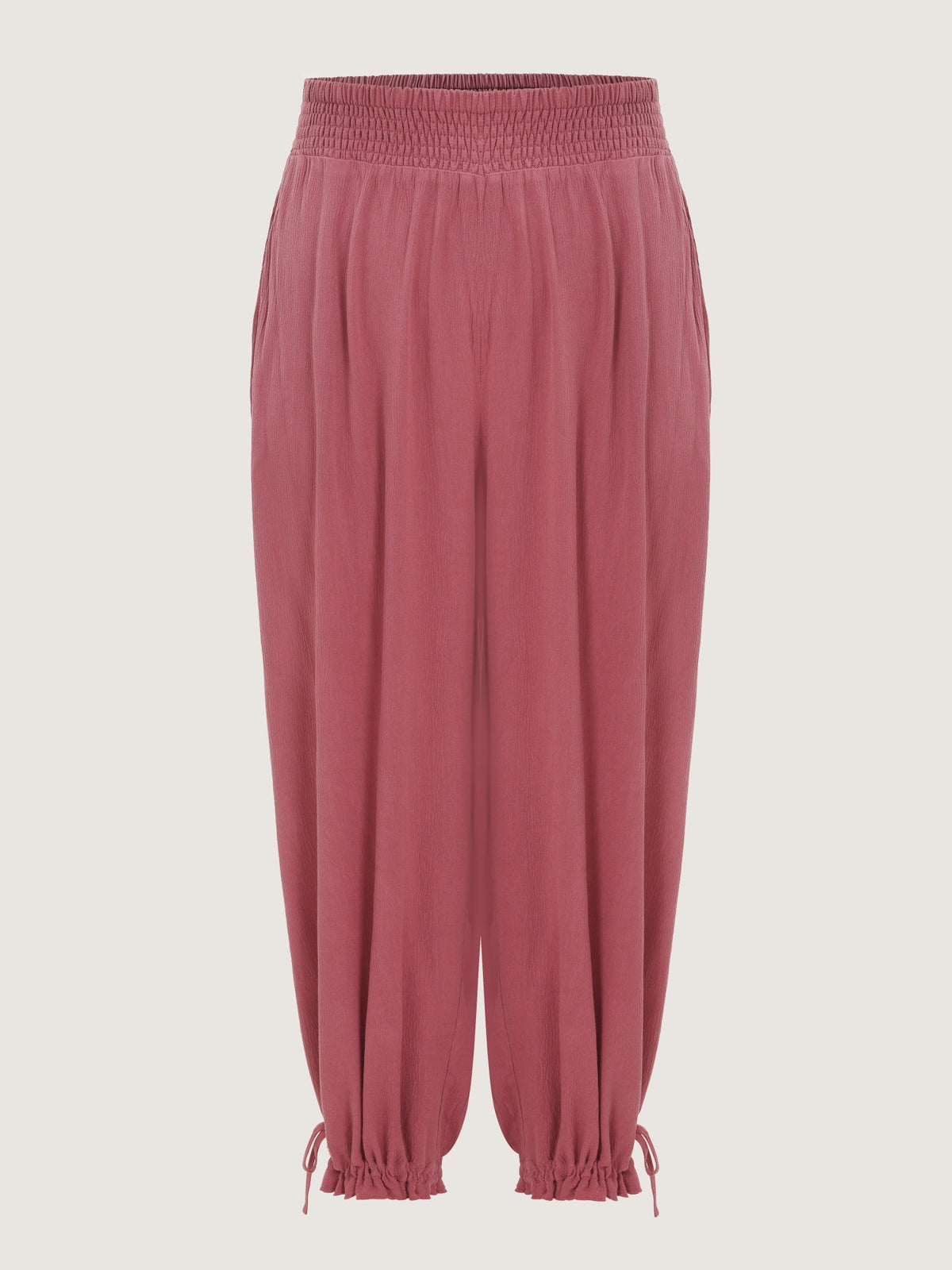Shirred Waist Pocket Jogger Pants