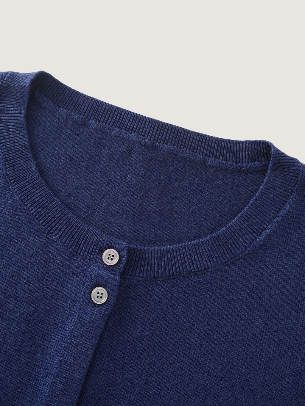 Round Neck Front Button Sweater Vest