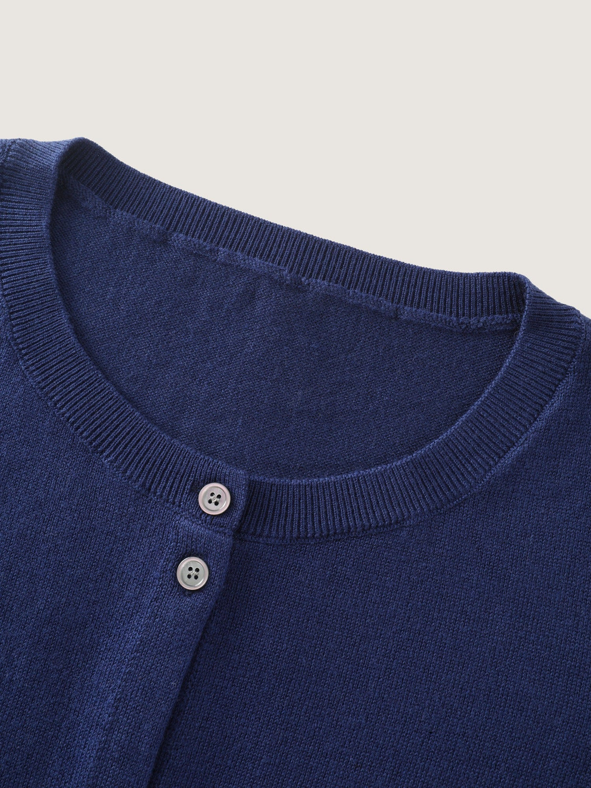 Round Neck Front Button Sweater Vest