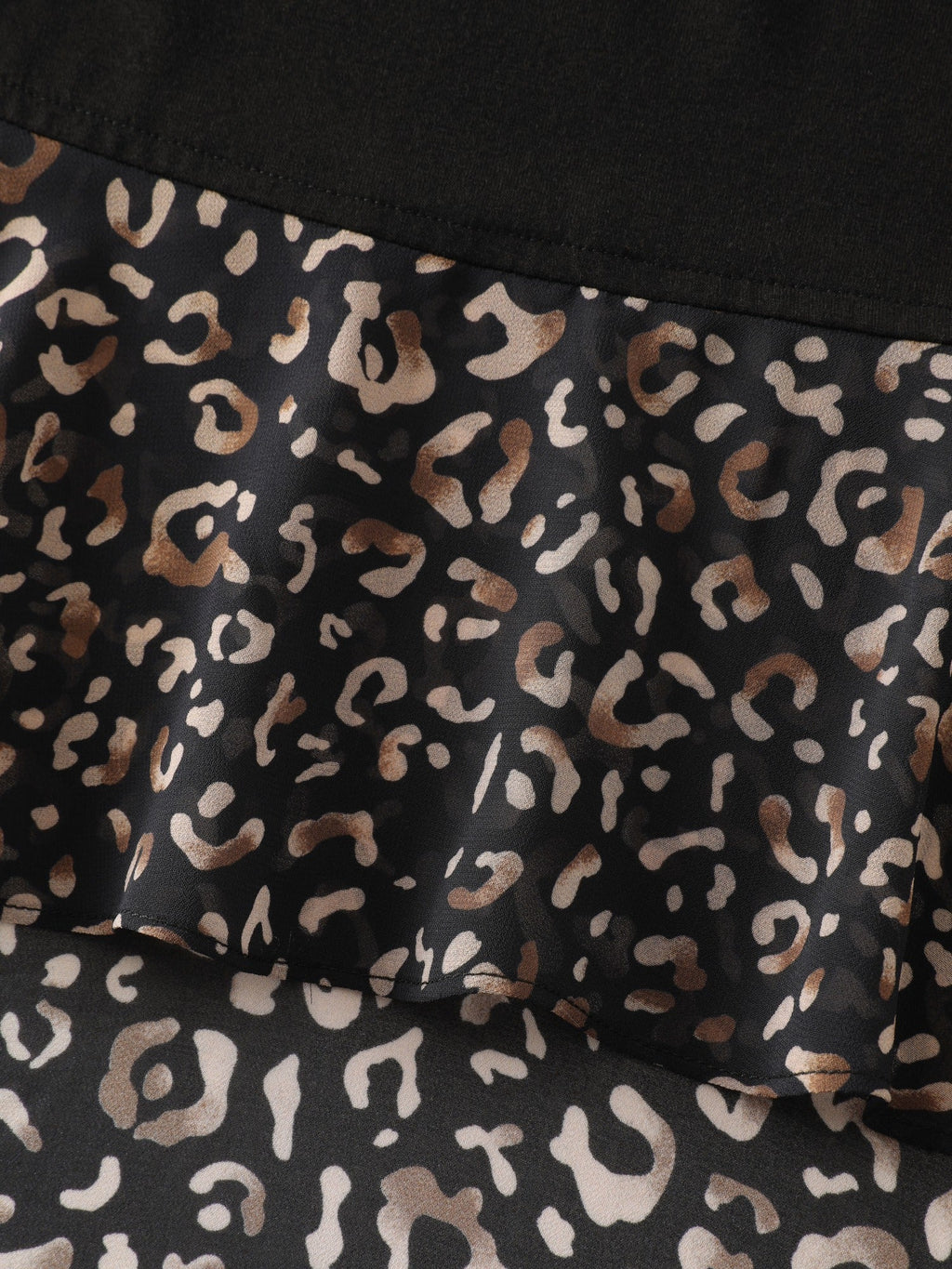 Supersoft Leopard Print Ruffle Hem T-Shirt