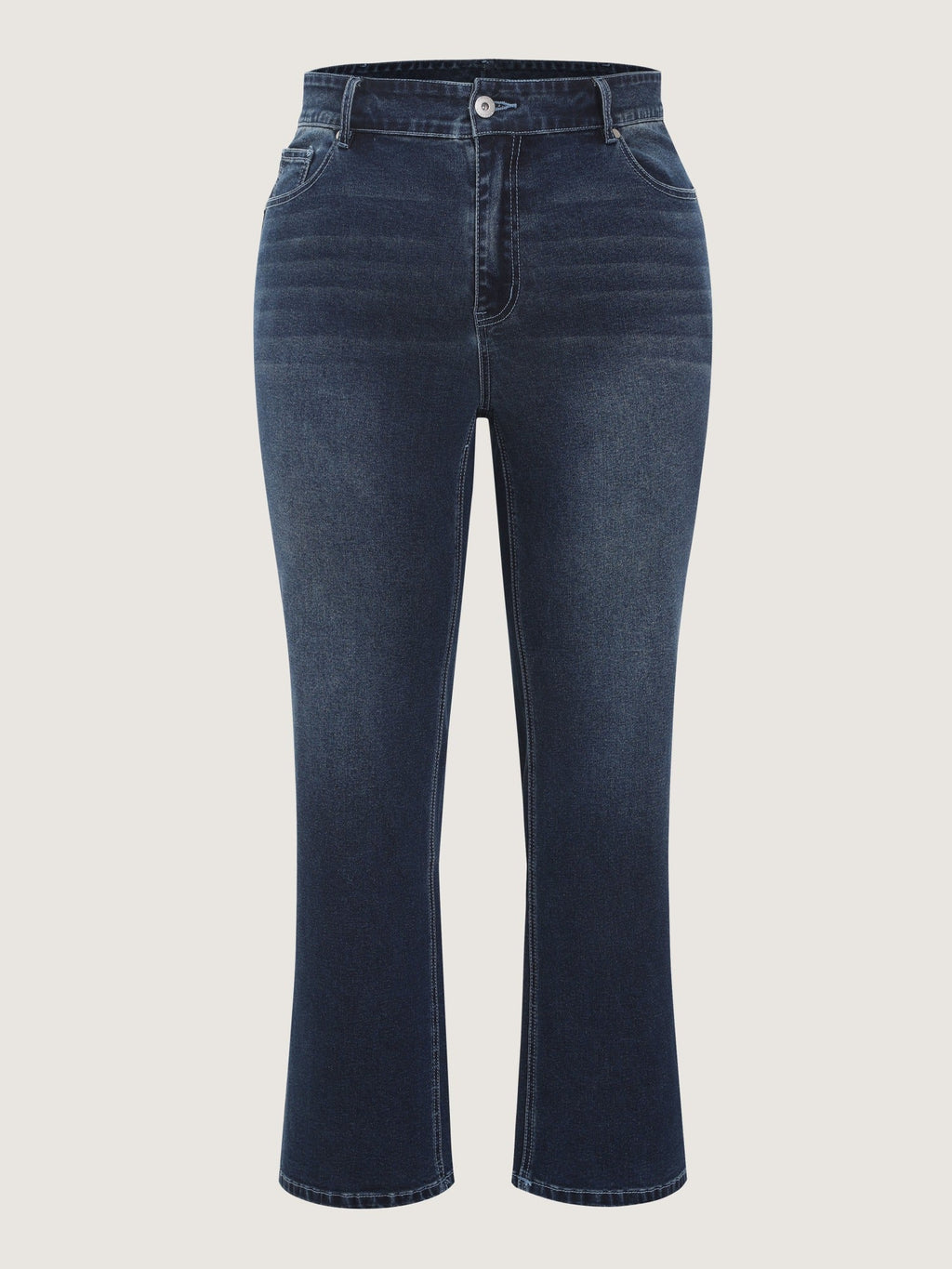 Stretchy Washed High Waist Wide Leg Jeans