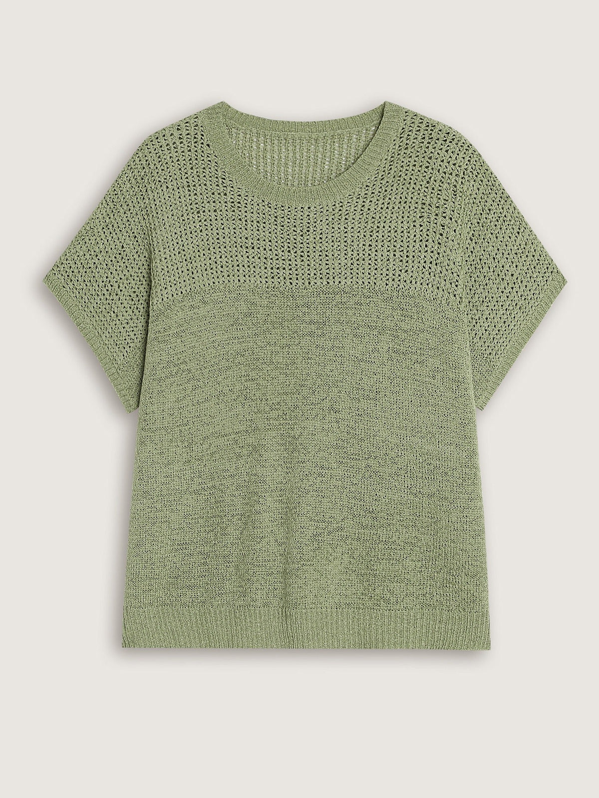 Texture Crew Neck Short Sleeve Pullover