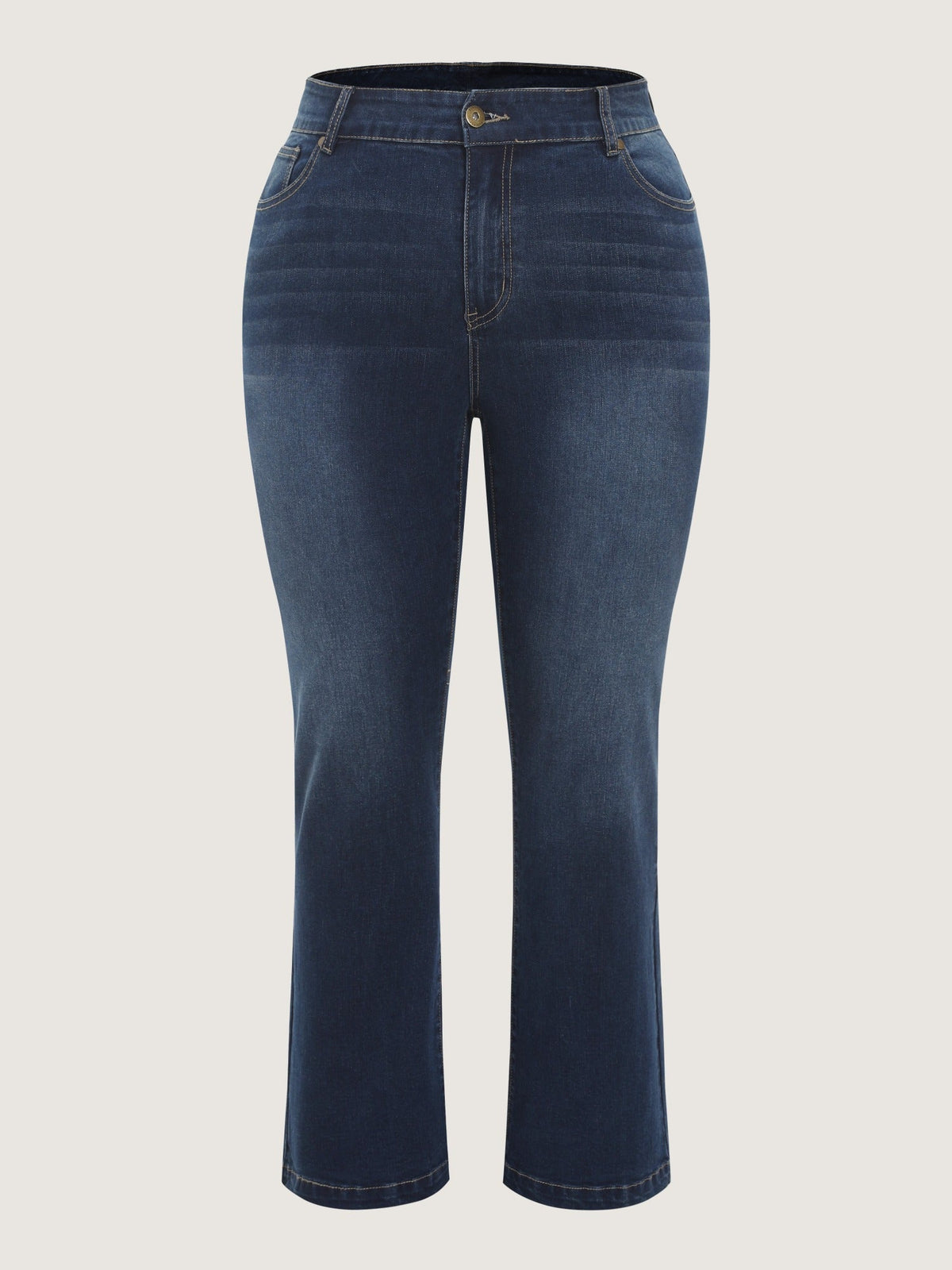 Stretchy Washed Pocket Flare Jeans