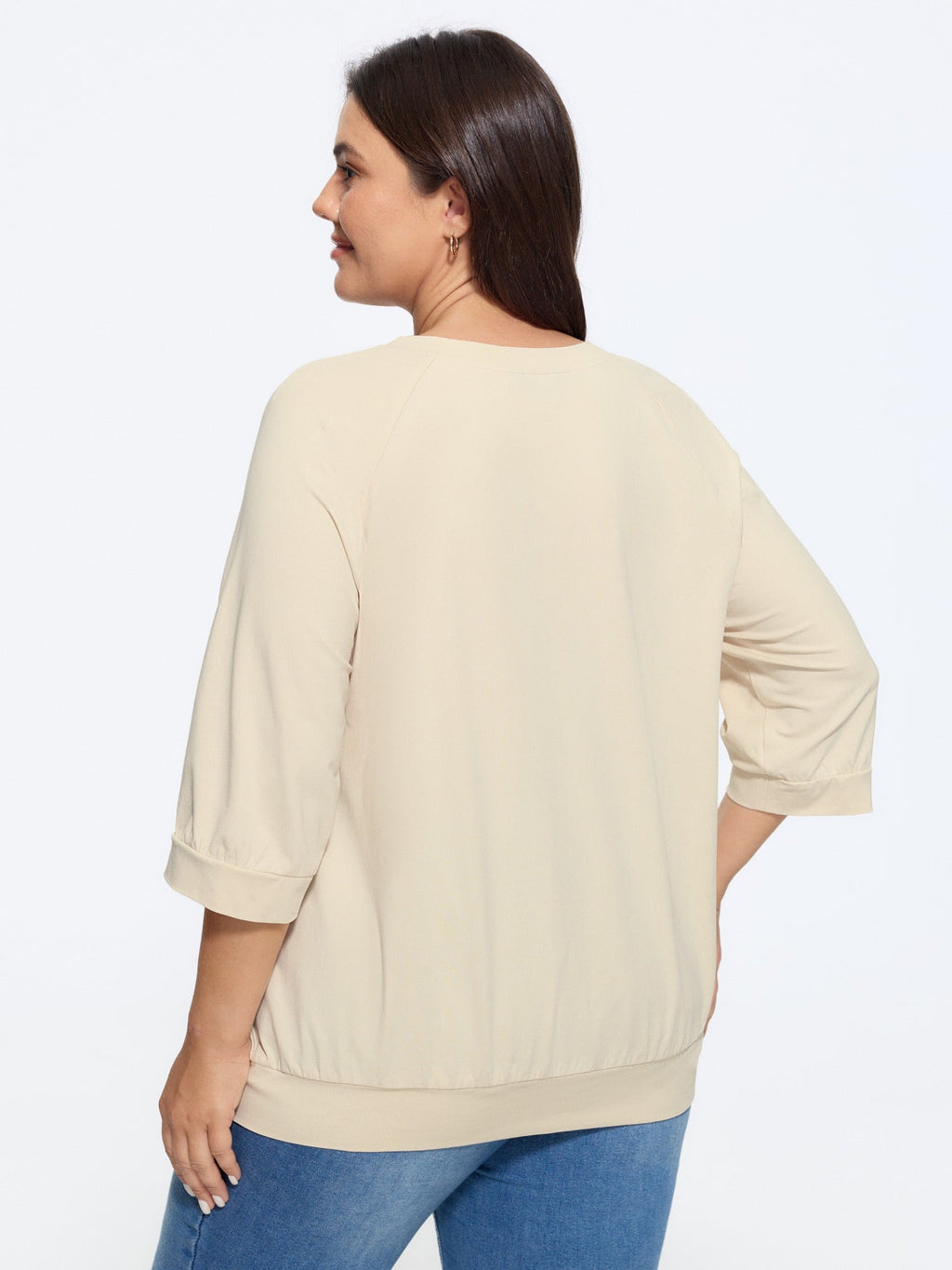 Cotton Gradient Butterfly Print Casual T‑Shirt