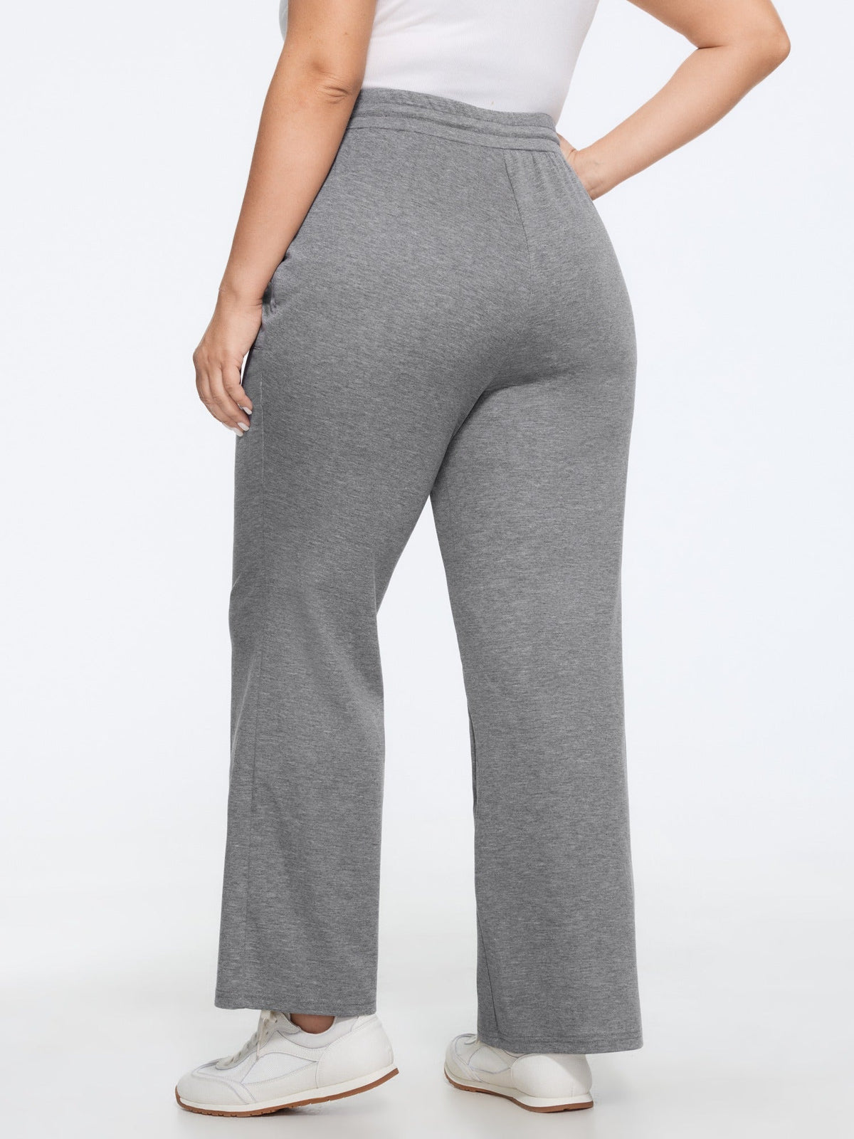 Supersoft Heather Drawstring Waist Flare Pants