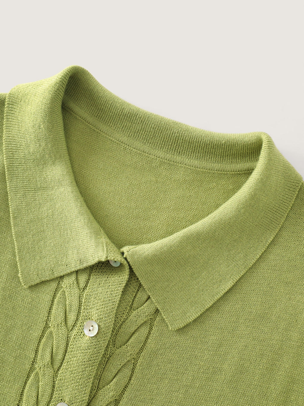 Supersoft Polo Collar Cable Knit Button Down Cardigan
