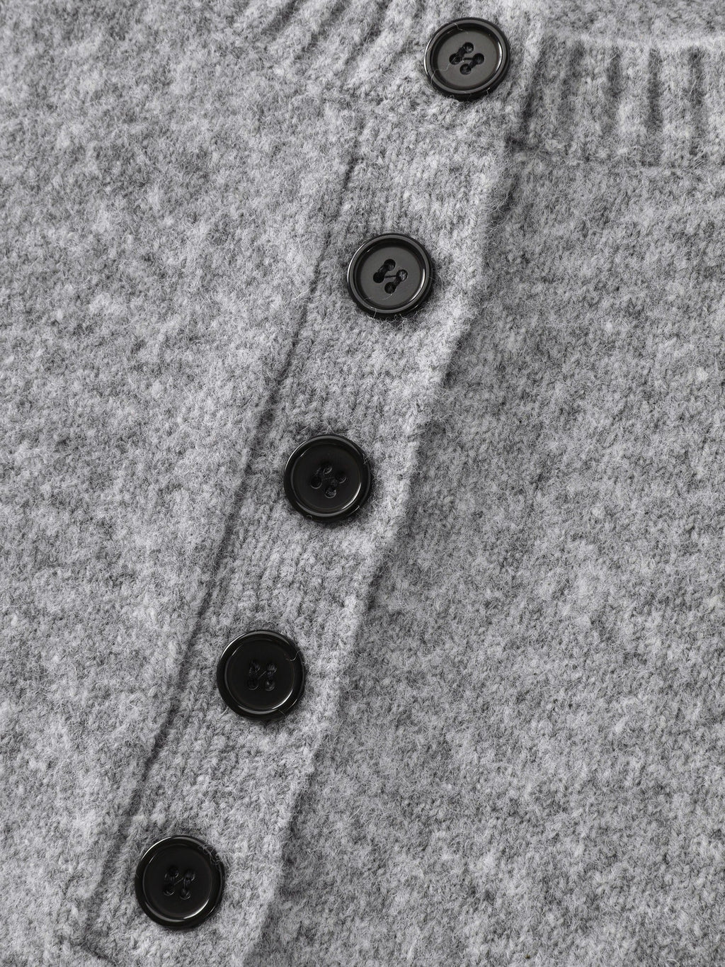 Heather Natural Wool Button Front Sweater Vest