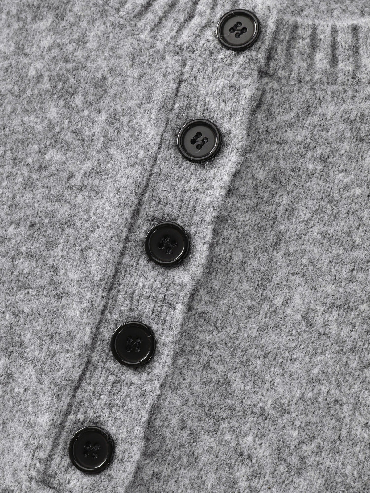Heather Natural Wool Button Front Sweater Vest