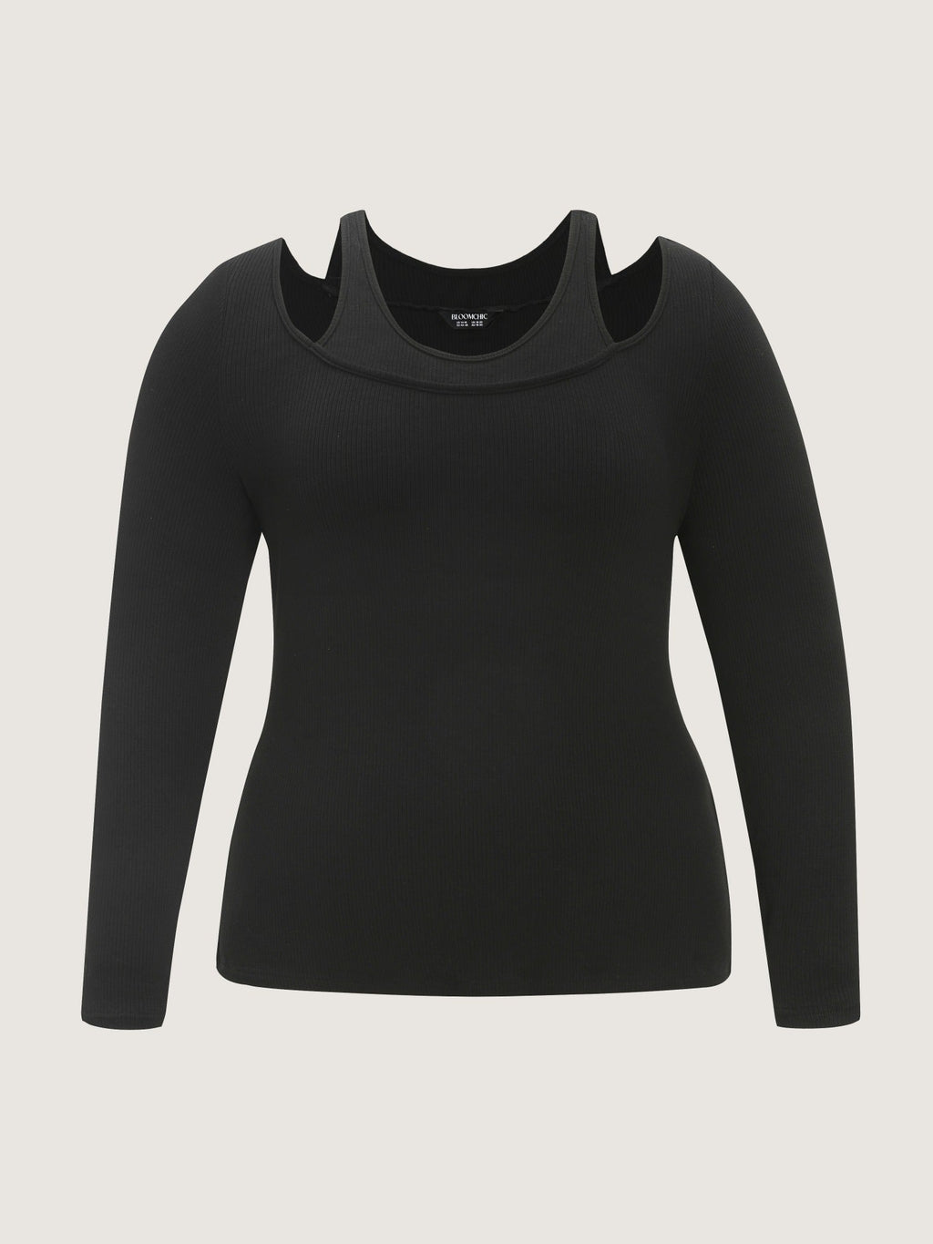 Supersoft Halter Neck Cut Out Long Sleeve T-Shirt