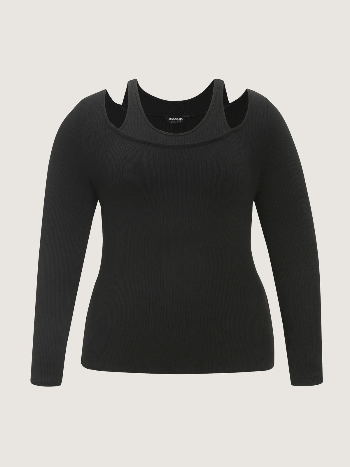 Supersoft Halter Neck Cut Out Long Sleeve T-Shirt