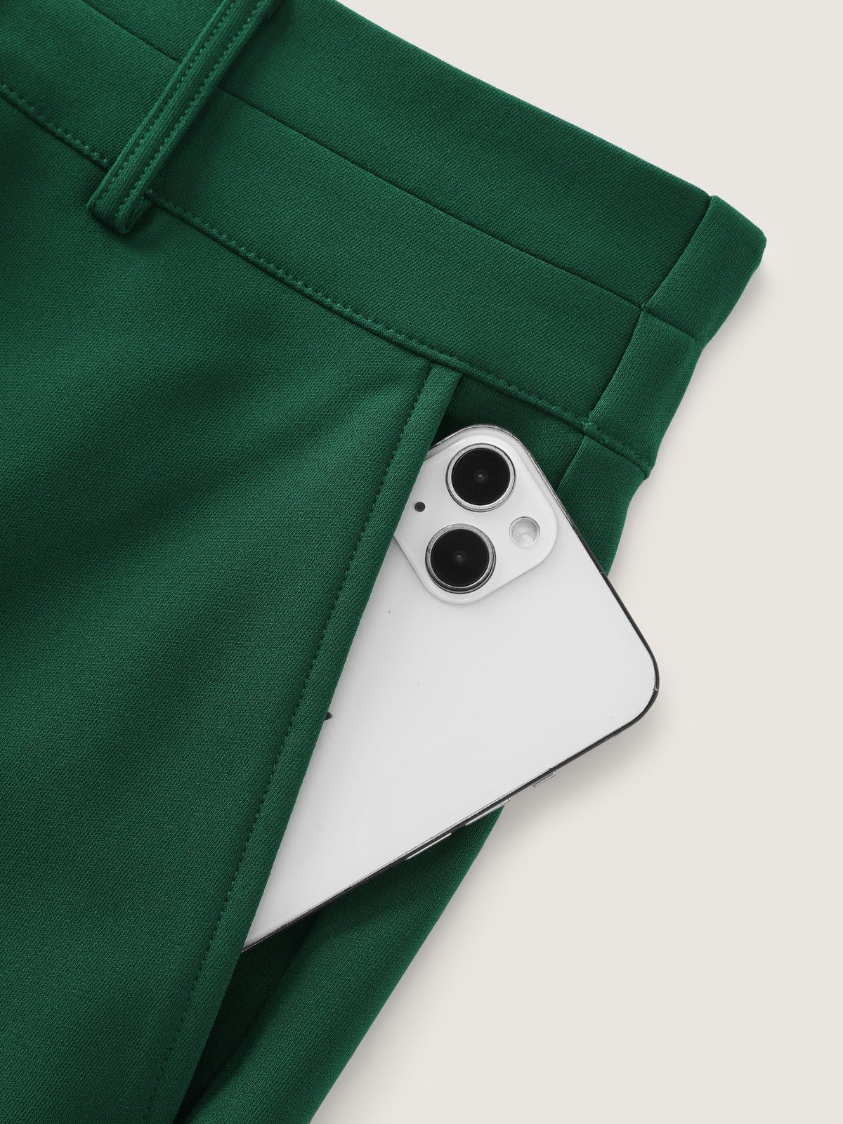 Stretchy Double‑Button Pockets Wide Leg Pants