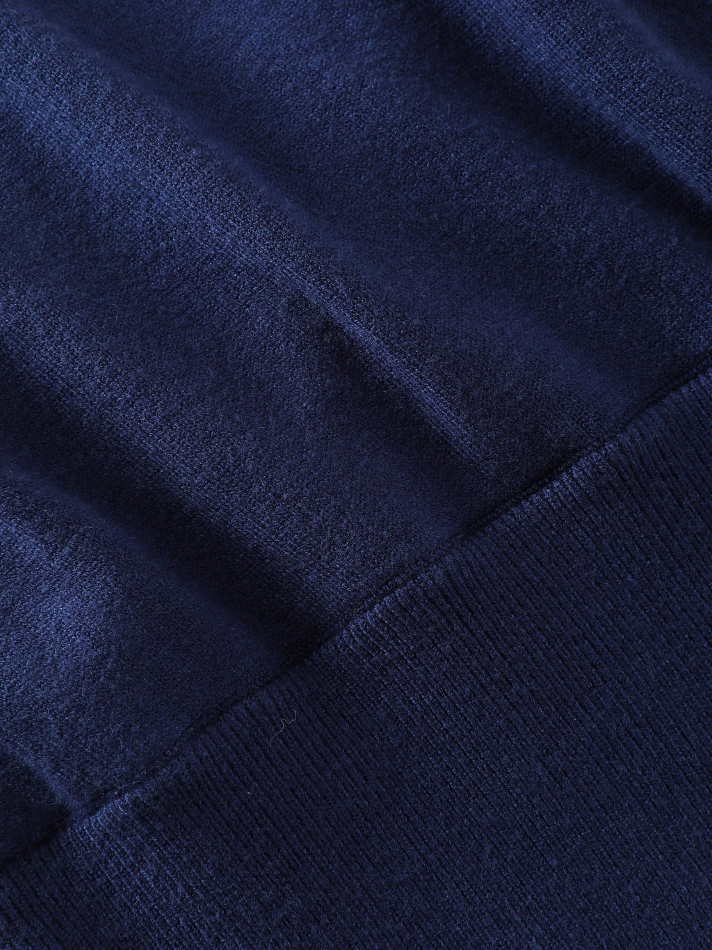 Wrap Neck Drop Shoulder Ribbed Hem Pullover