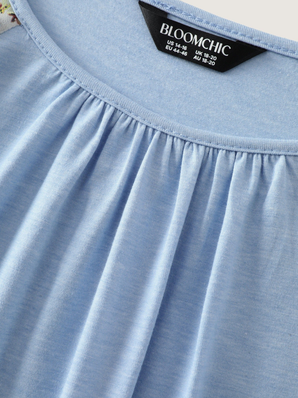 Supersoft Crew Neck Mixed Print Raglan Sleeve T-Shirt