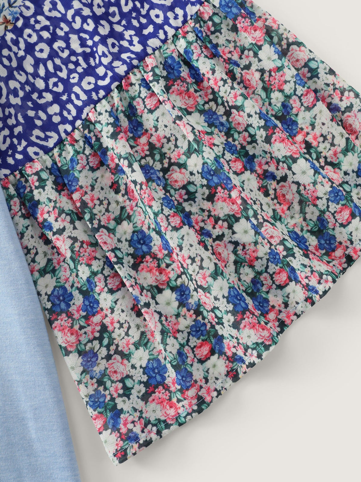 Supersoft Crew Neck Mixed Print Raglan Sleeve T-Shirt