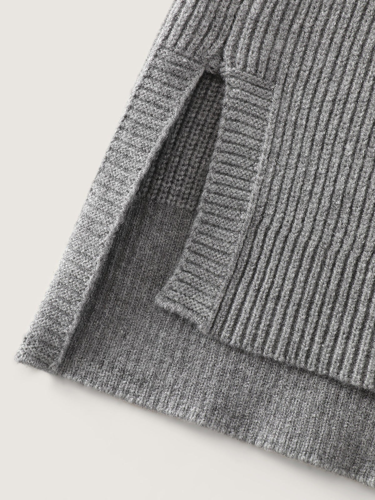 Hooded V Neck Ribbed Knit Sweater Vest