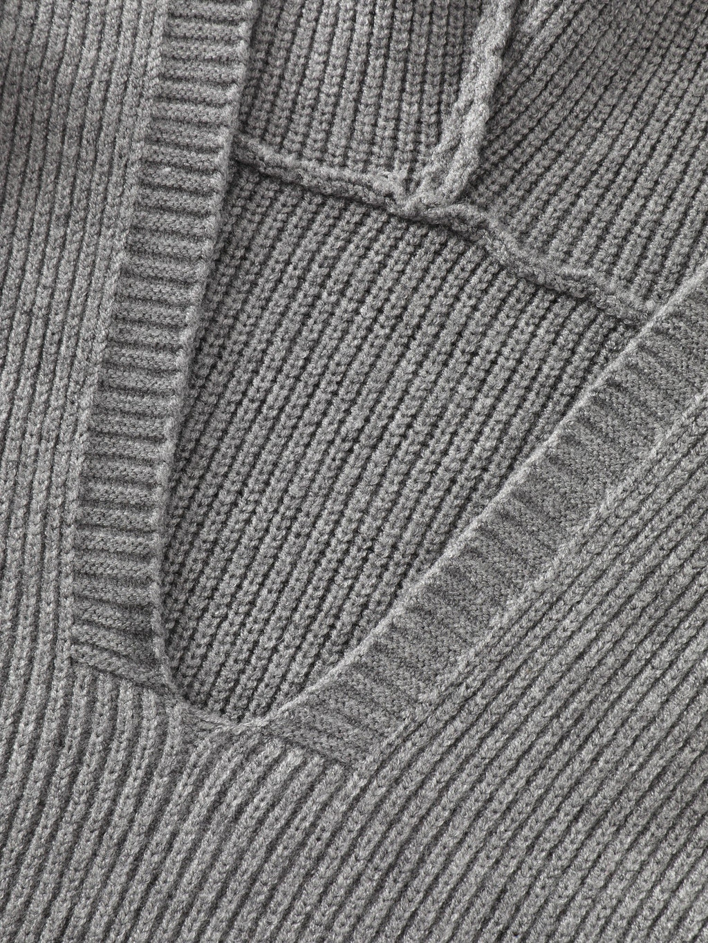 Hooded V Neck Ribbed Knit Sweater Vest