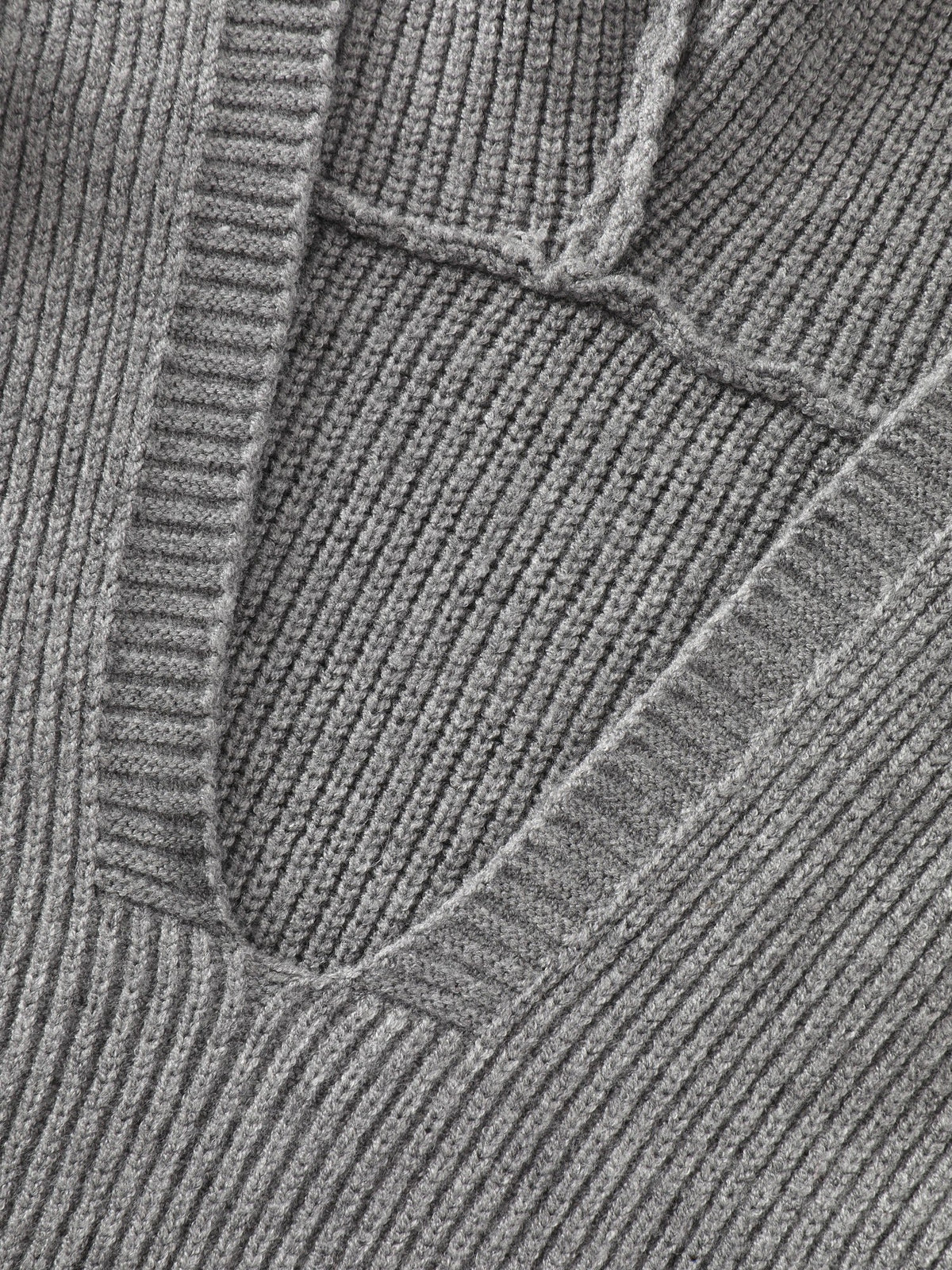 Hooded V Neck Ribbed Knit Sweater Vest