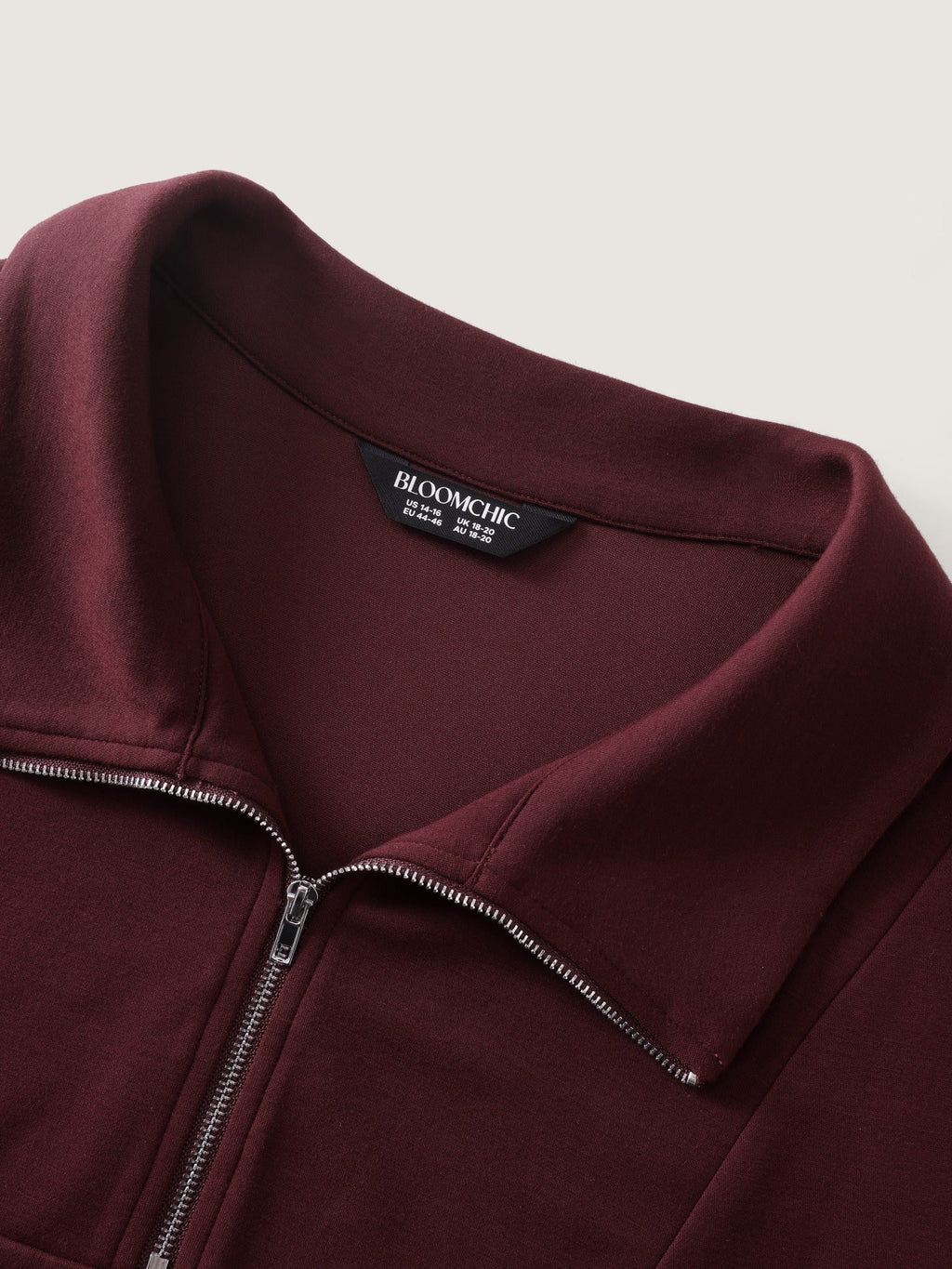 Supersoft Half Zip Collar Loose Sweatshirt