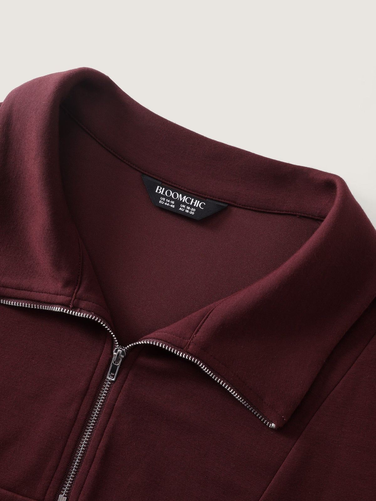Supersoft Half Zip Collar Loose Sweatshirt