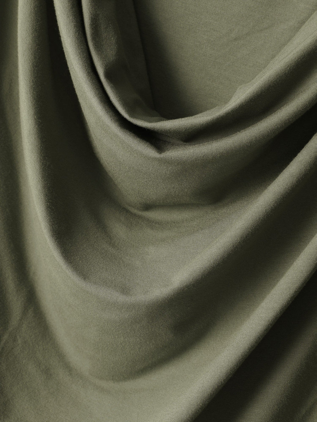 Supersoft Cowl Neck Draped Long Sleeve Fitted T-Shirt