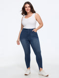 Supersoft Stretch Front Slit Hem Skinny Jeans