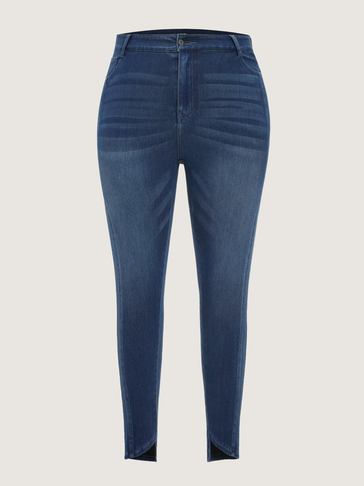 Supersoft Stretch Front Slit Hem Skinny Jeans