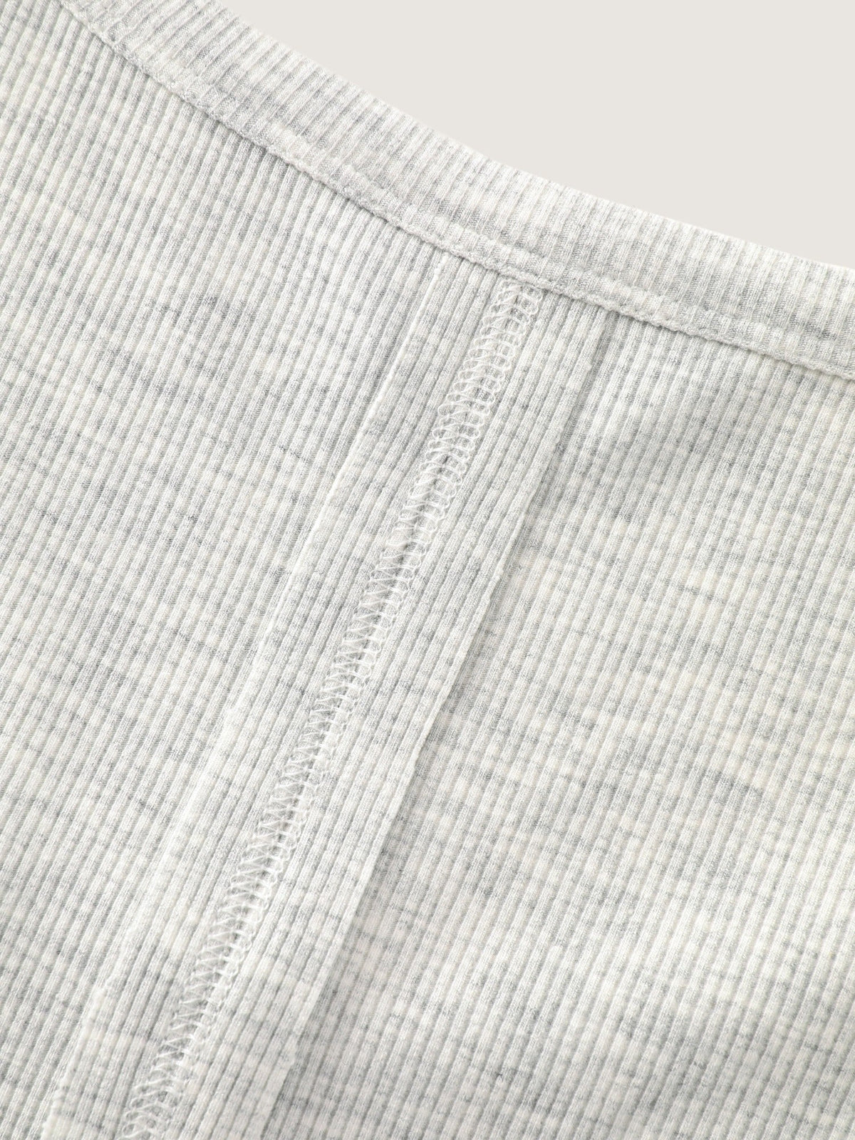 Supersoft Solid Button Detail Ribbed Knit T-Shirt
