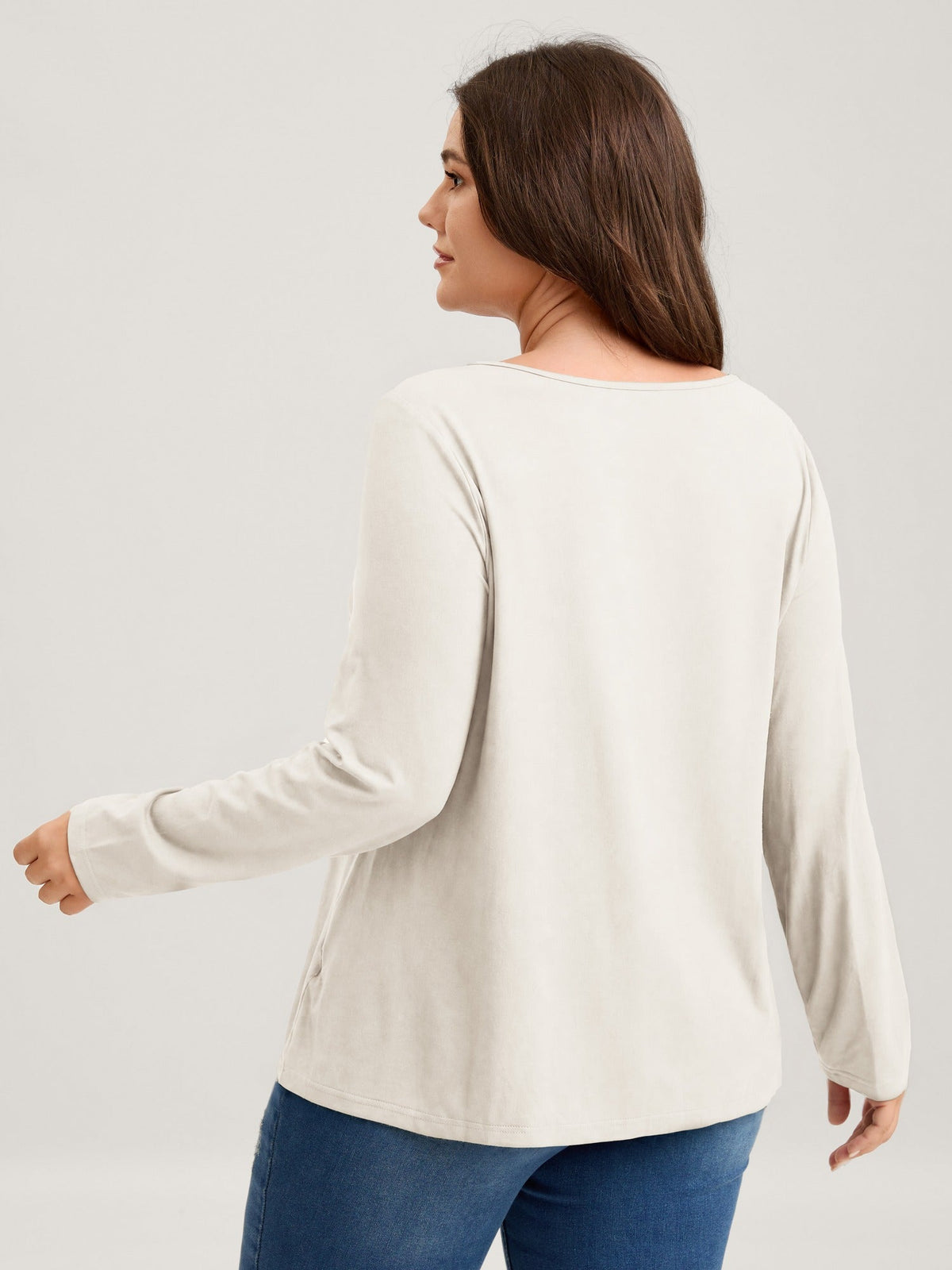 Supersoft Button Placket Solid T-Shirt