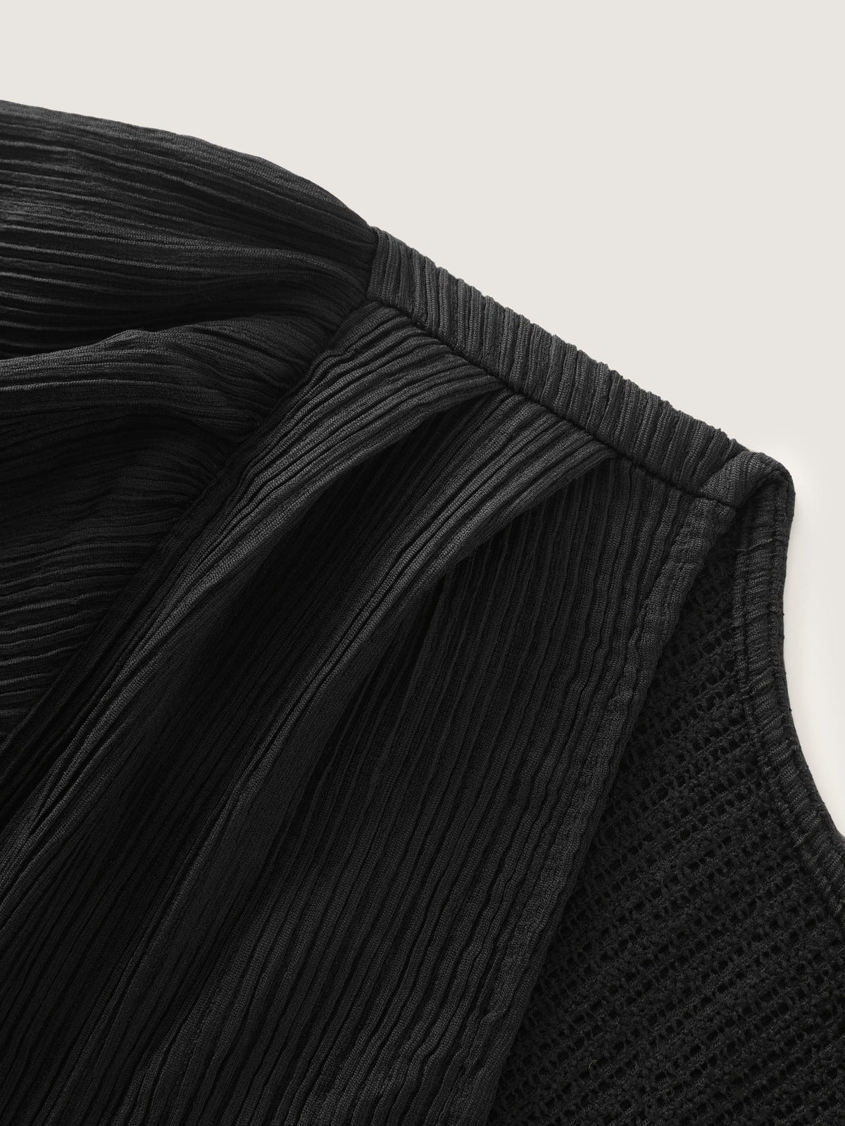 Textured V‑Neck Button Front Ruffled Sleeve Blouse