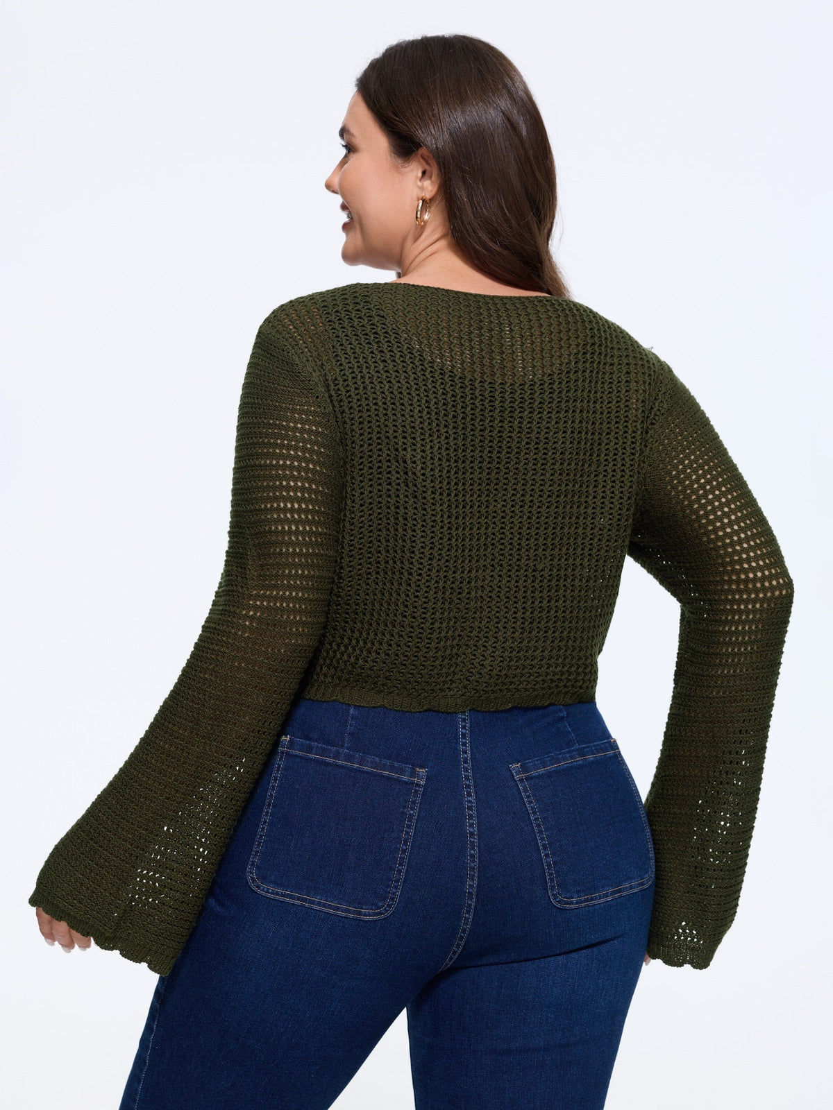 Cut Out Front Tie Cropped Cardigan