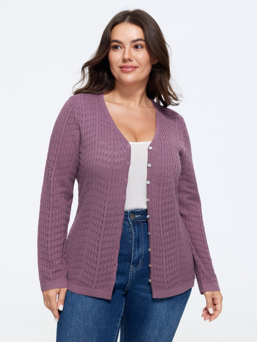 Supersoft Breathable Button Front Cardigan
