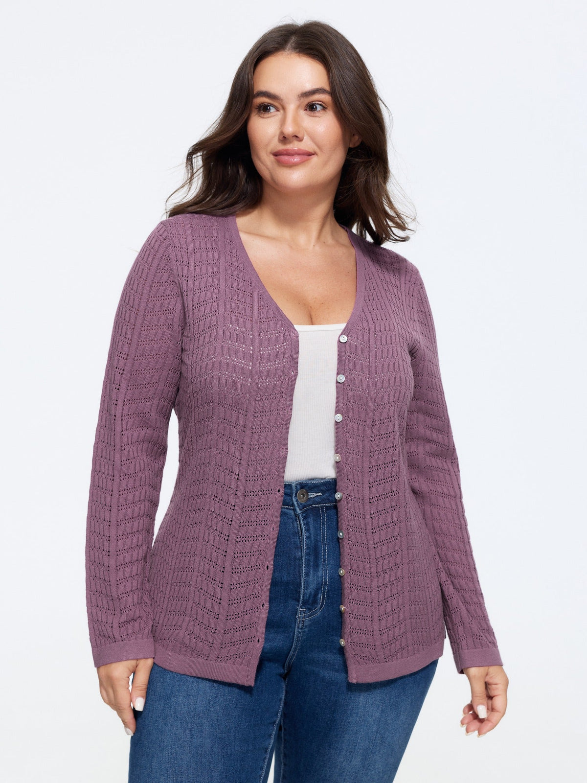 Supersoft Breathable Button Front Cardigan