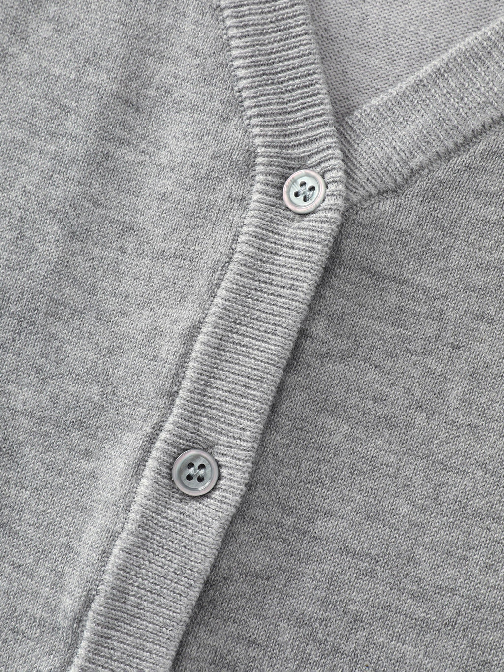 Textured V‑Neck Button Front Relaxed Fit Cardigan