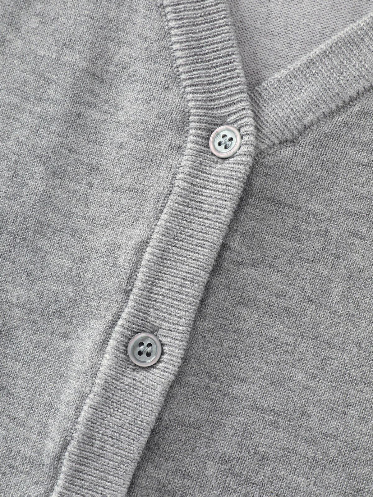 Textured V‑Neck Button Front Relaxed Fit Cardigan