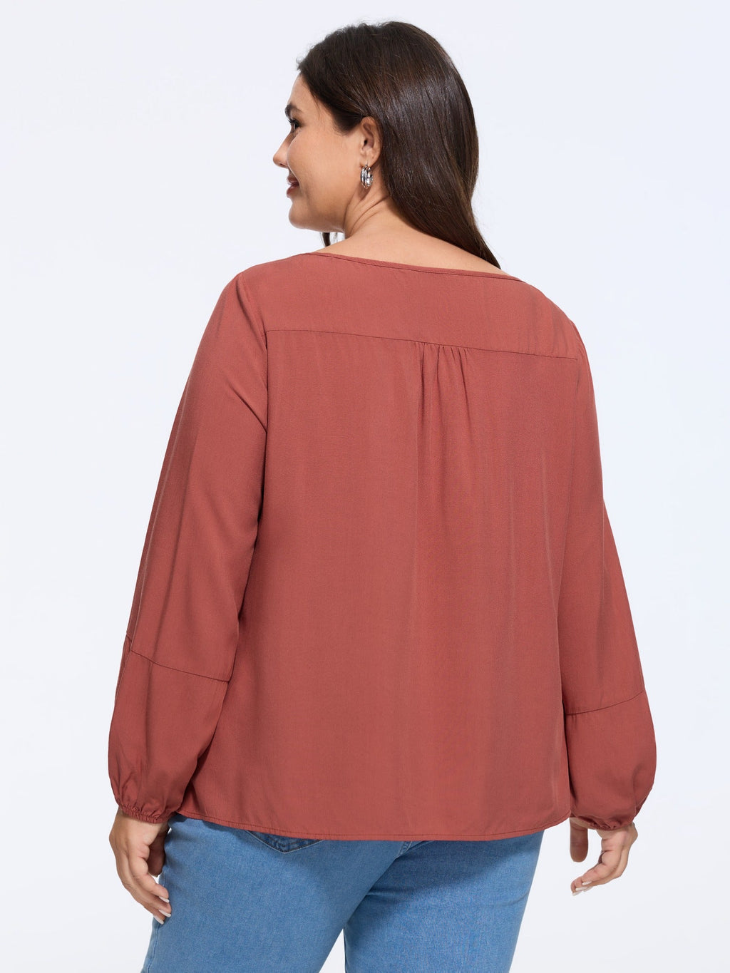 Supersoft Boho Embroidered Long Sleeve Blouse