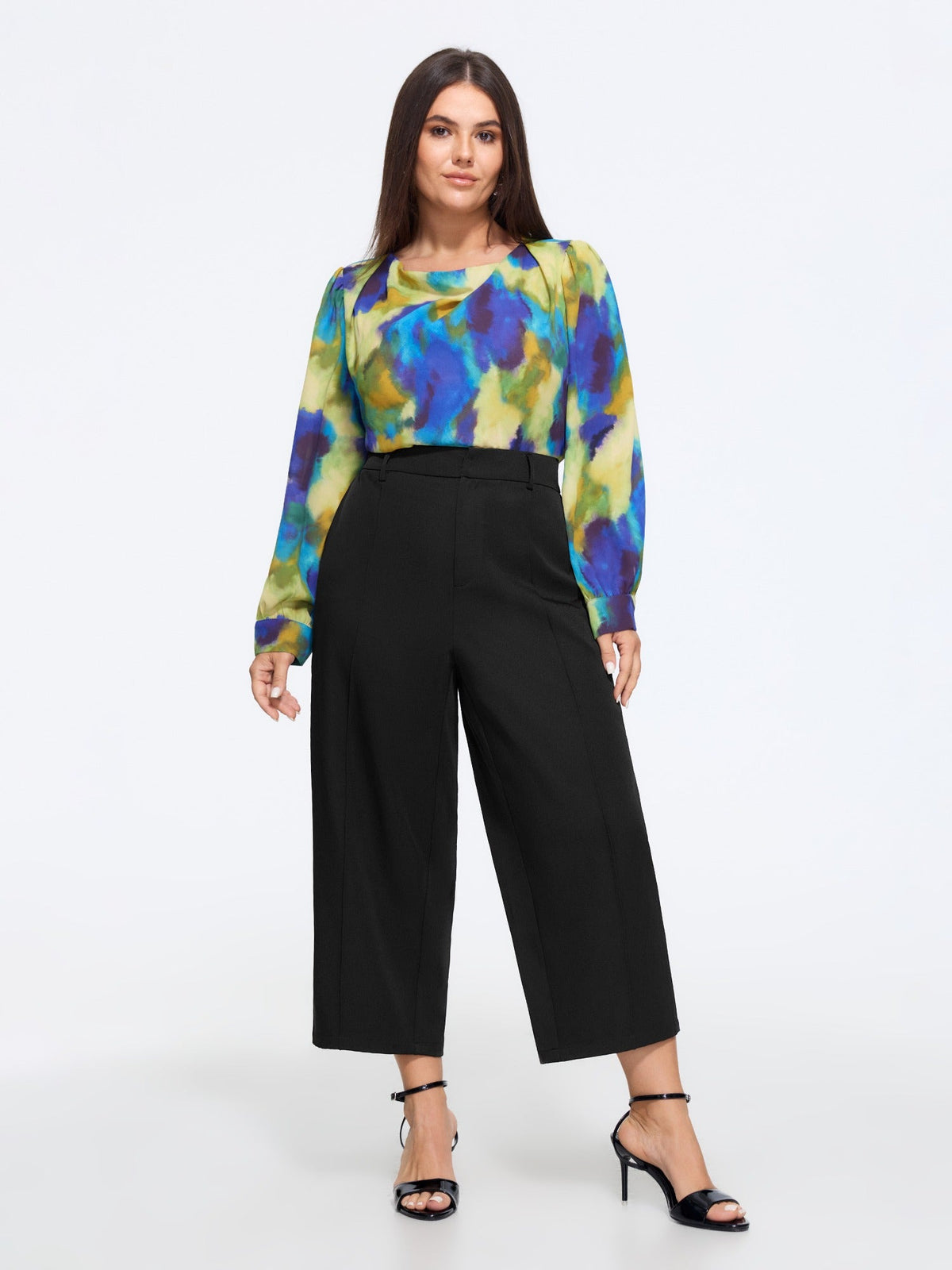 Plain Cropped Straight Leg Pants