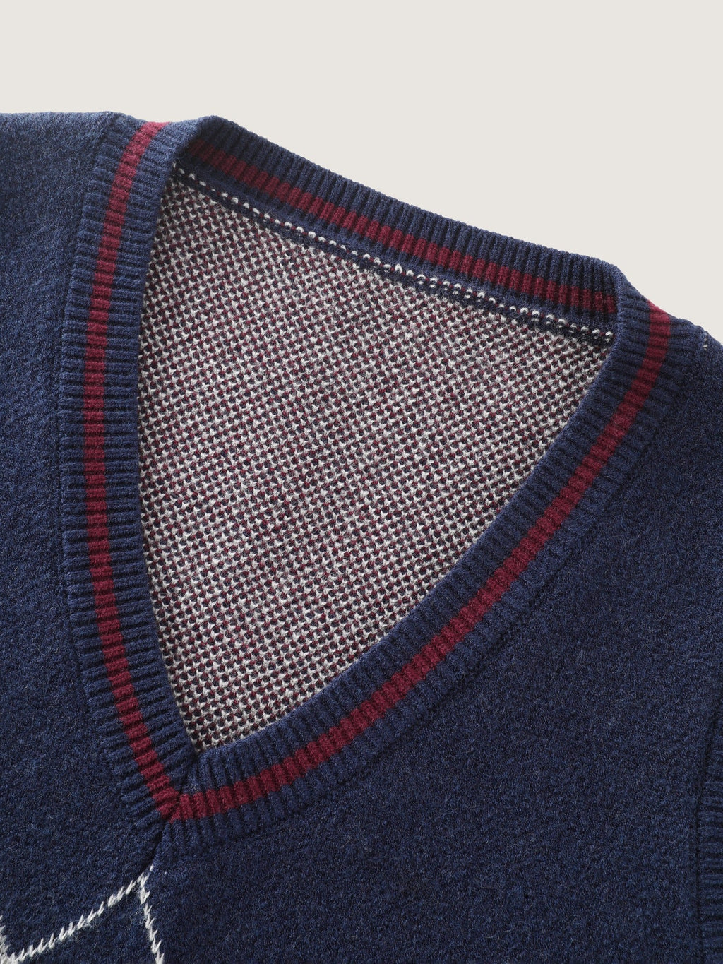 Argyle Color Contrast Sweater Vest