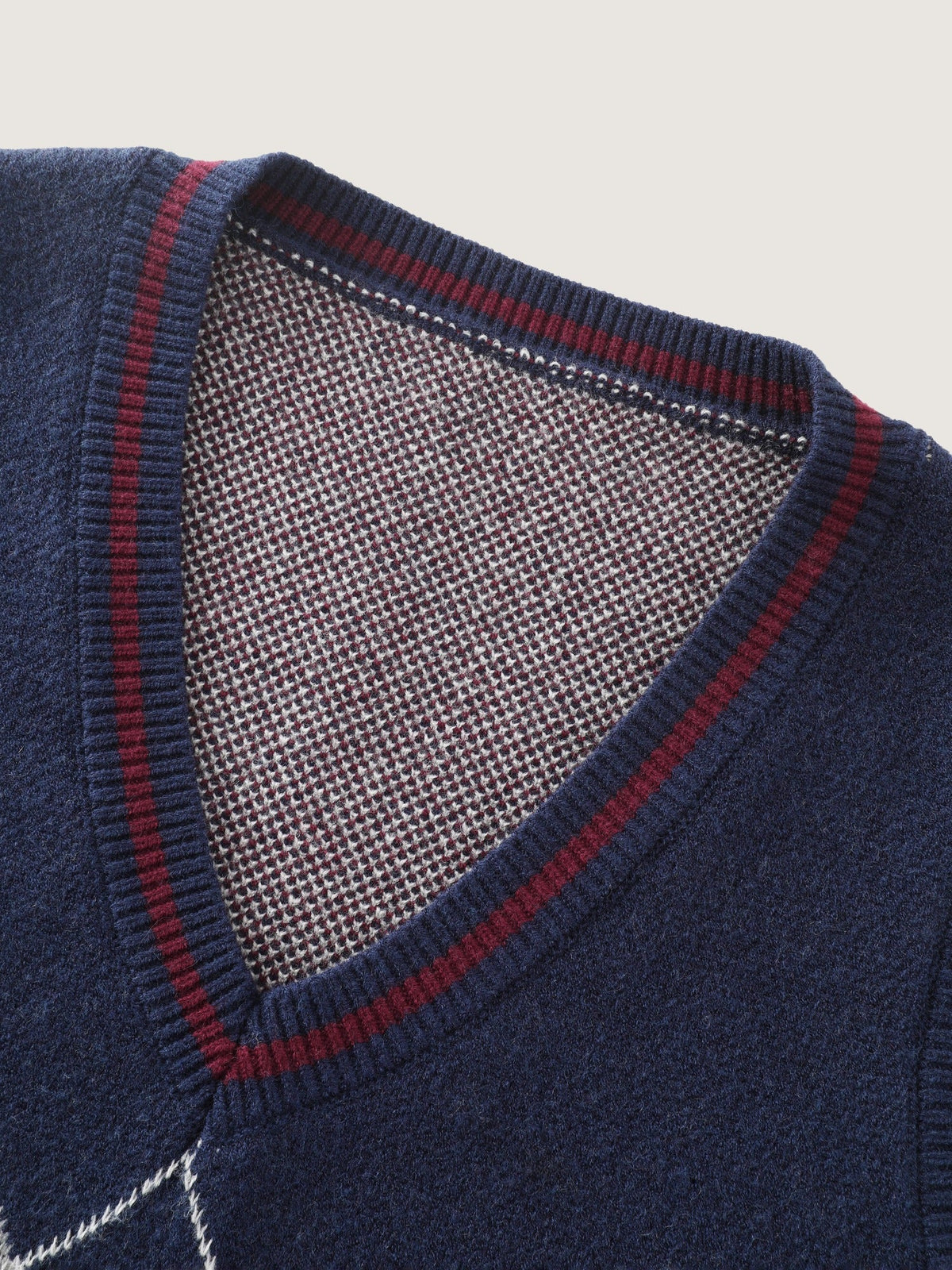 Argyle Color Contrast Sweater Vest