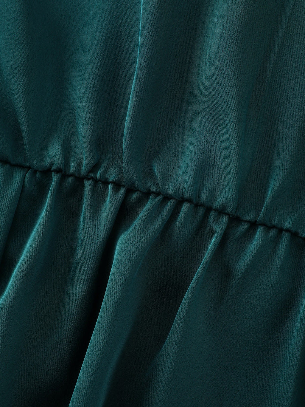 Boat Neck Side Twist Satin Blouse
