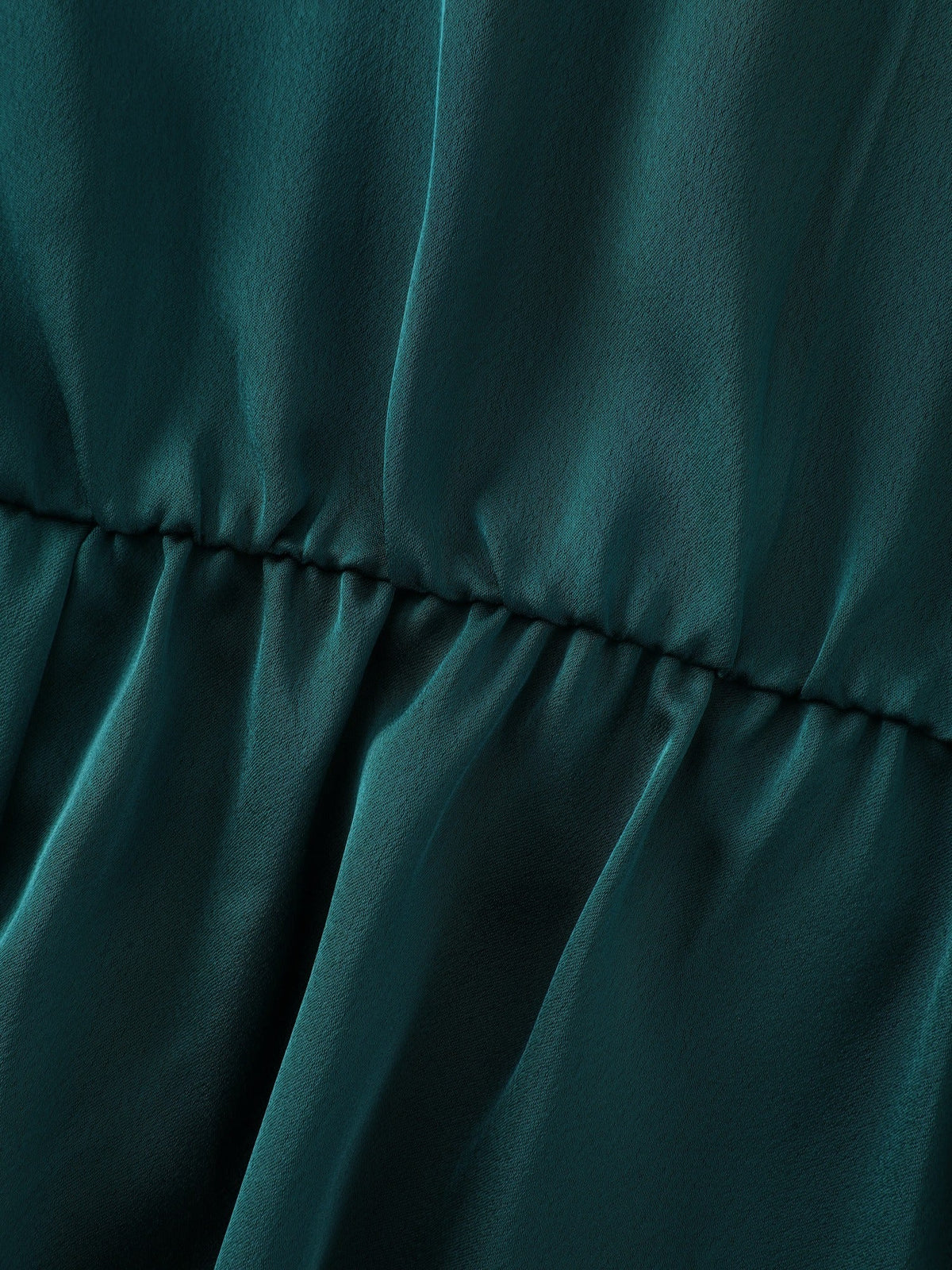 Boat Neck Side Twist Satin Blouse