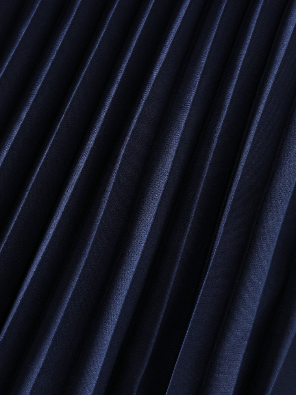 Solid Pleated Flowy Midi Skirt