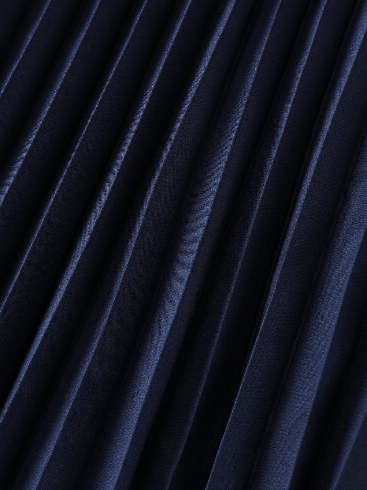 Solid Pleated Flowy Midi Skirt